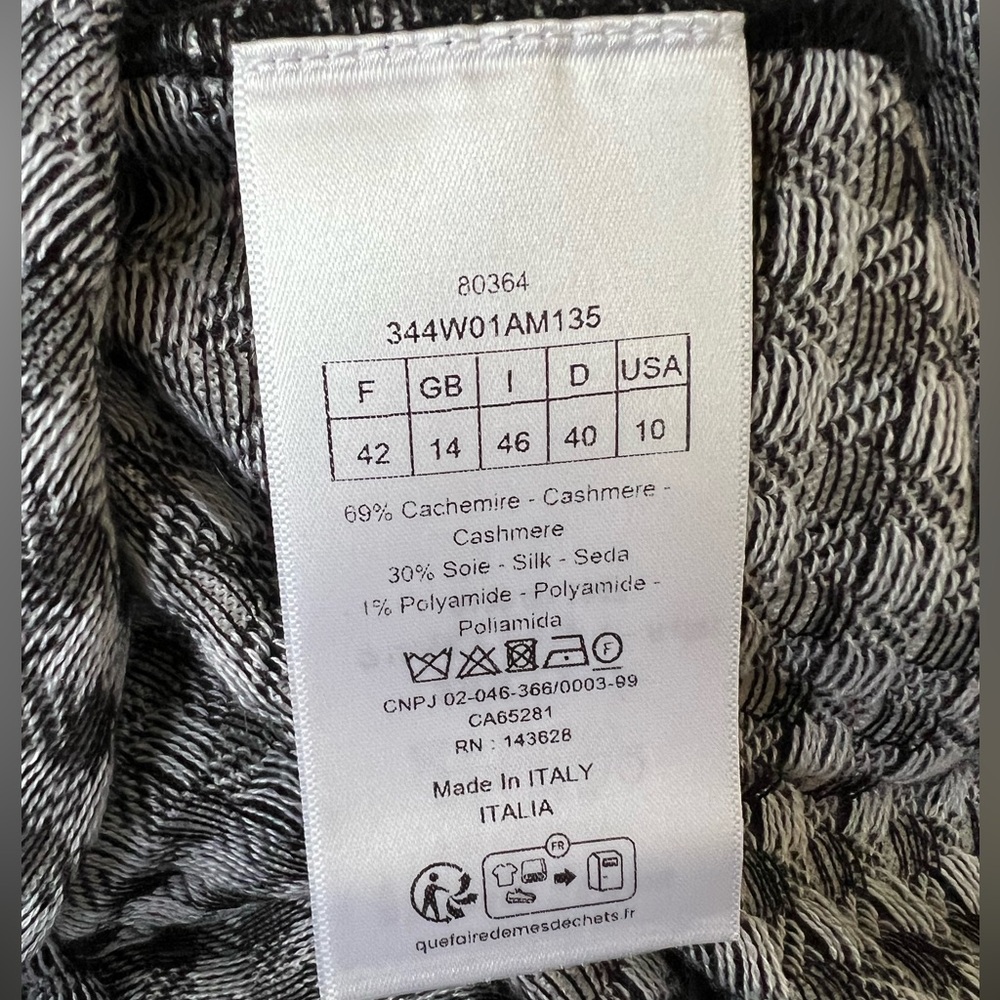 Christian Dior 2023 Cashmere & Silk Houndstooth Knit Tank NWOT Size US 10 - Picture 6 of 6